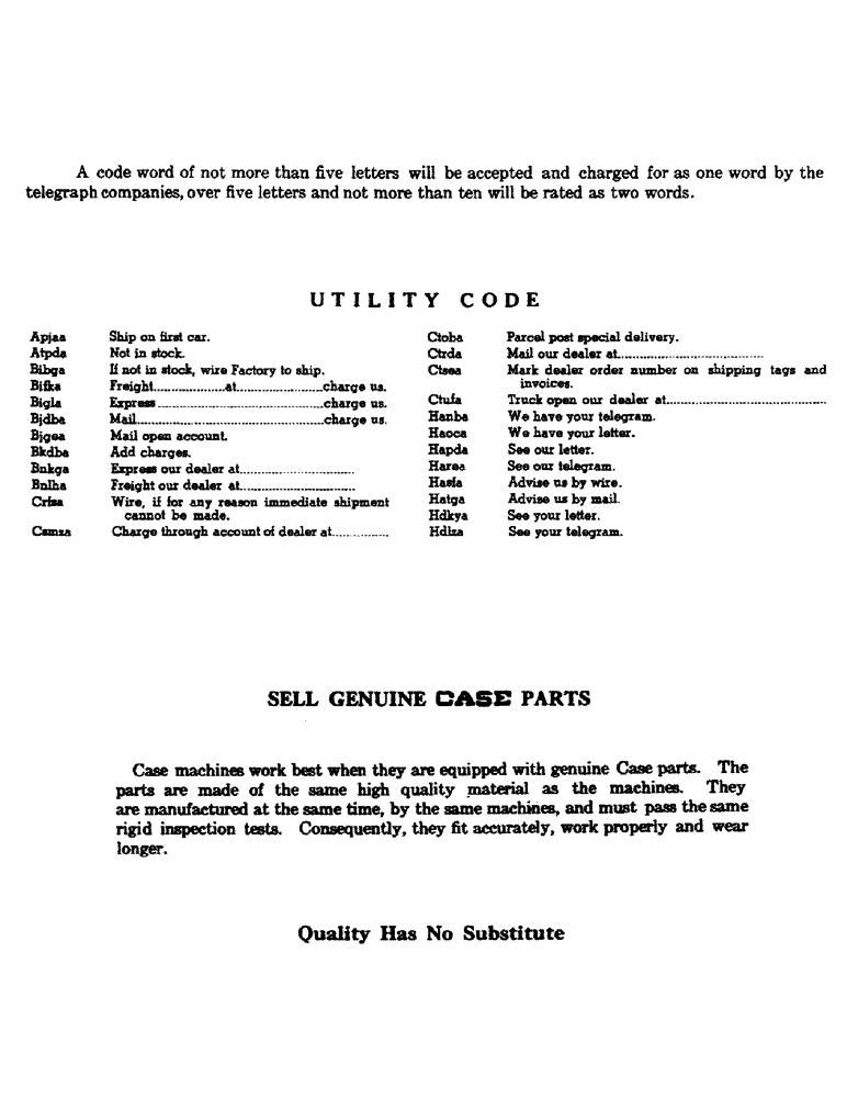 Схема запчастей Case 310C - (005) - SELL GENUINE CASE PARTS (00) - GENERAL