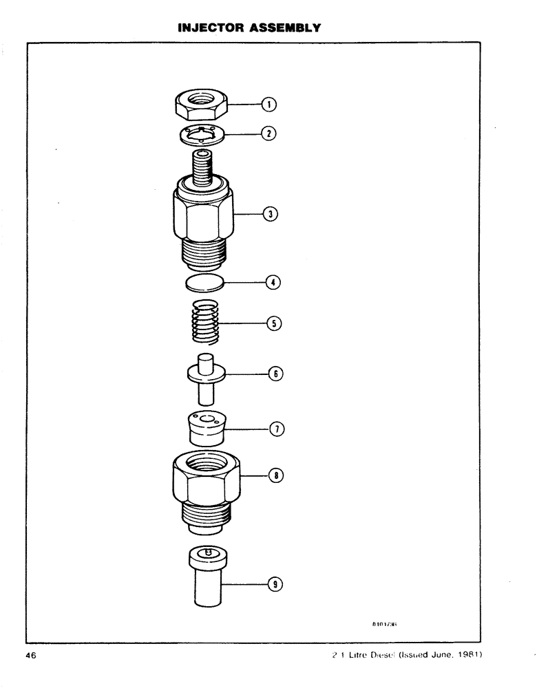 Схема запчастей Case DH4B - (46) - INJECTOR ASSEMBLY (10) - ENGINE