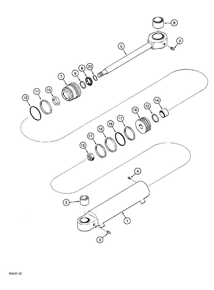 Схема запчастей Case 760 - (08-157C) - PLOW BLADE STEERING CYLINDER ASSEMBLY - 111620A2 (35) - HYDRAULIC SYSTEMS