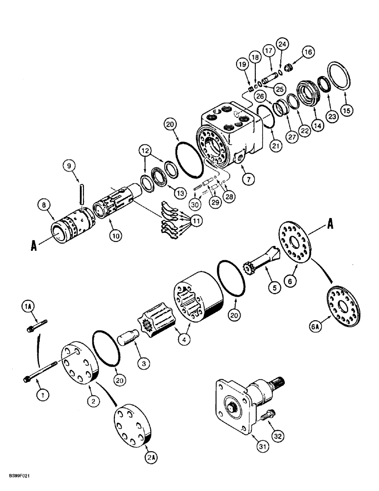 Схема запчастей Case 721B - (5-04) - STEERING CONTROL VALVE ASSEMBLY - L129607 (05) - STEERING