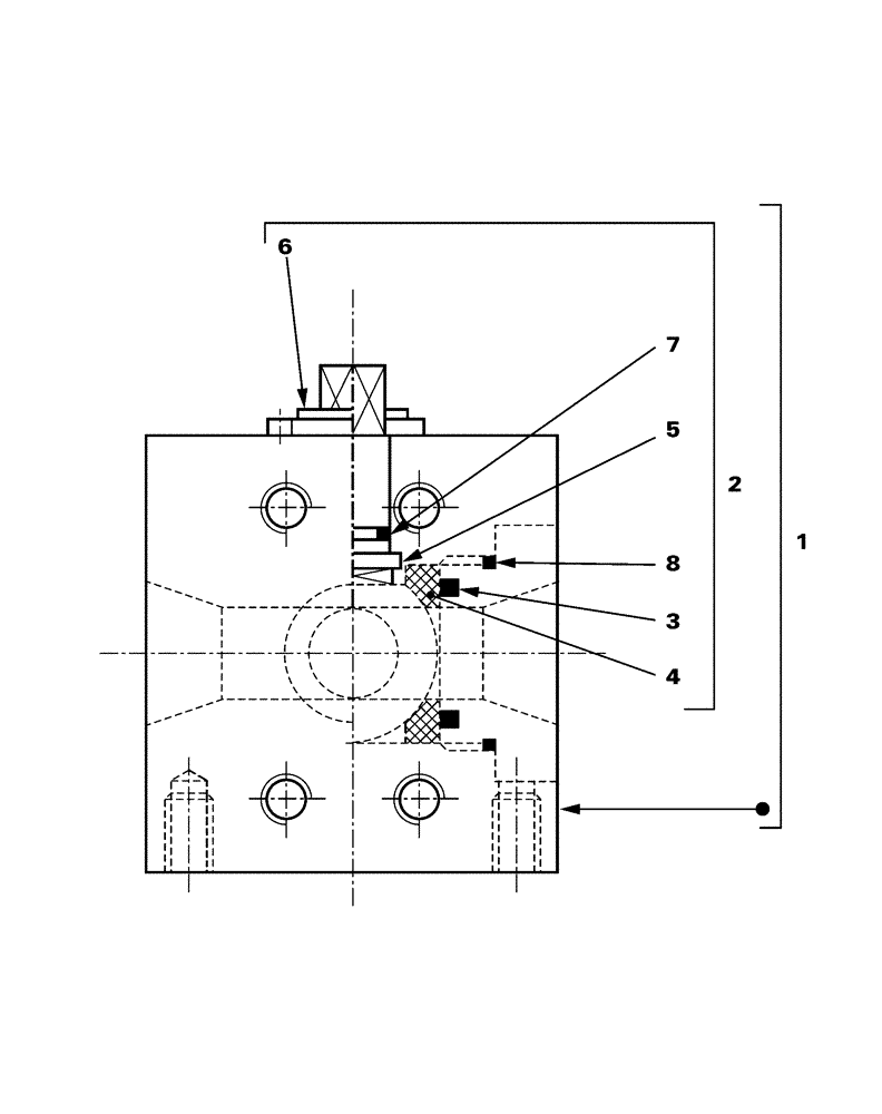 Схема запчастей Case CX350 - (08-183-05[01]) - 3-WAY VALVE SPL (08) - HYDRAULICS