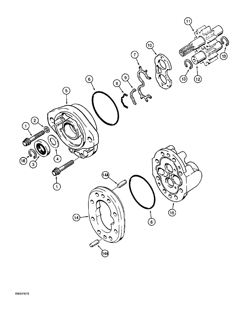 Схема запчастей Case 921 - (7-024) - BRAKE PUMP (07) - BRAKES