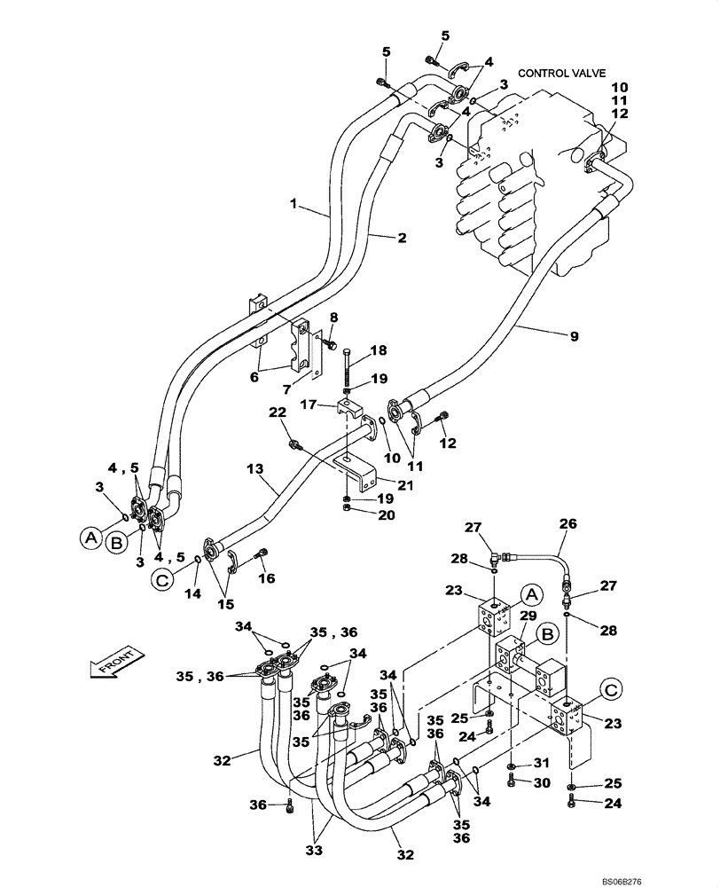 Схема запчастей Case CX700 - (08-011-00[01]) - HYDRAULIC CIRCUIT - BOOM CYLINDER (08) - HYDRAULICS