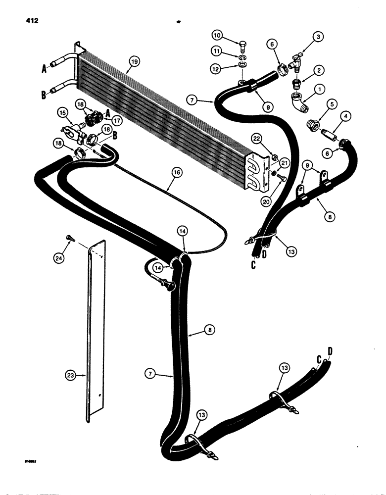 Схема запчастей Case 850B - (412) - CAB - PRESSURIZED, HEATING SYSTEM (05) - UPPERSTRUCTURE CHASSIS