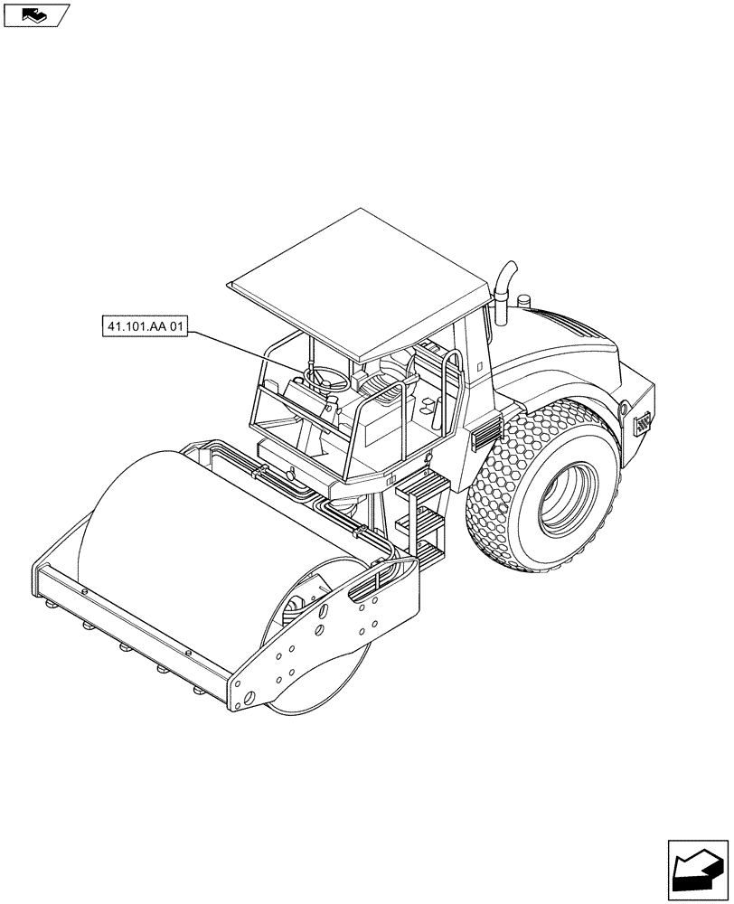 Схема запчастей Case SV211 - (41.000.00) - SECTION INDEX - STEERING (41) - STEERING