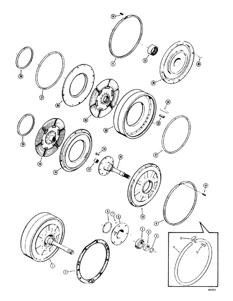Схема запчастей Case 680CK - (088) - FORWARD AND REVERSE CLUTCH (18) - CLUTCH
