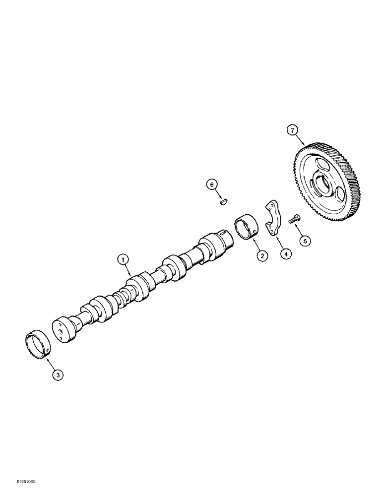 Схема запчастей Case 584E - (2-31A) - CAMSHAFT, P.I.N. JJG0251722 AND AFTER, 4-390 EMISSIONS CERTIFIED ENGINE (02) - ENGINE