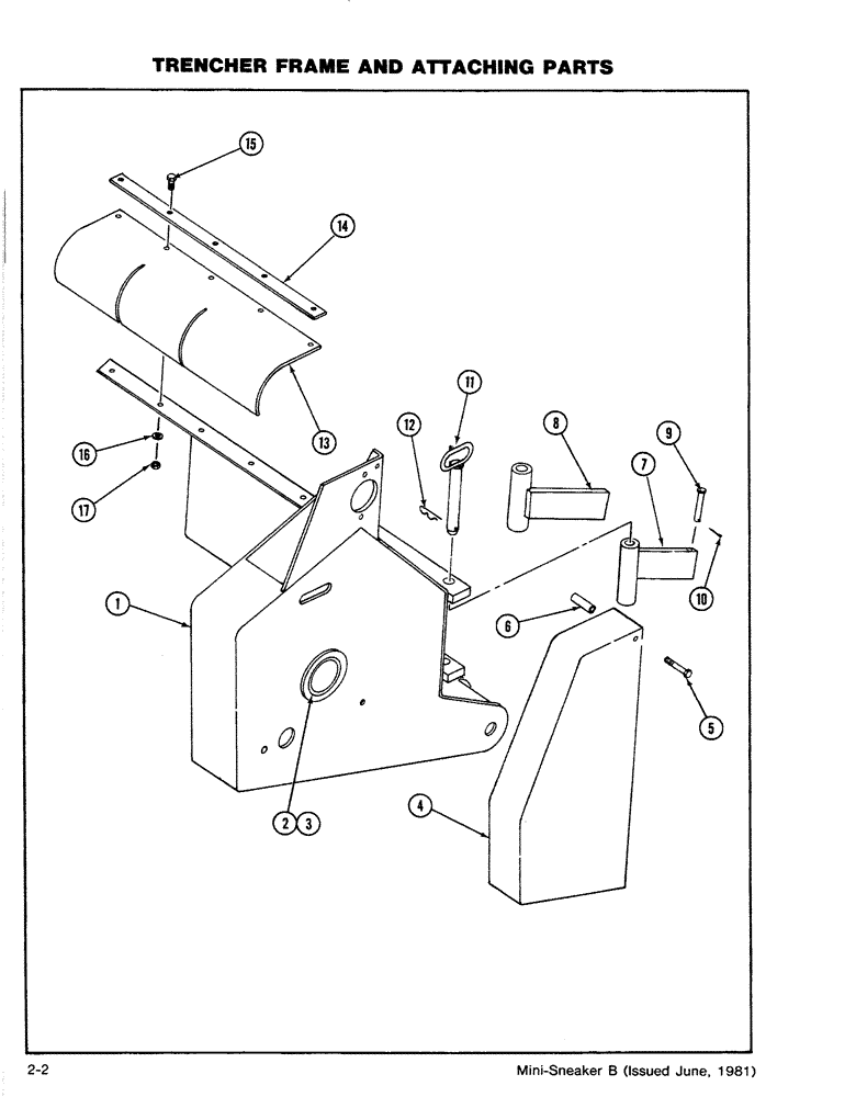 Схема запчастей Case CASE - (2-02) - TRENCHER FRAME AND ATTACHING PARTS (18) - MISCELLANEOUS