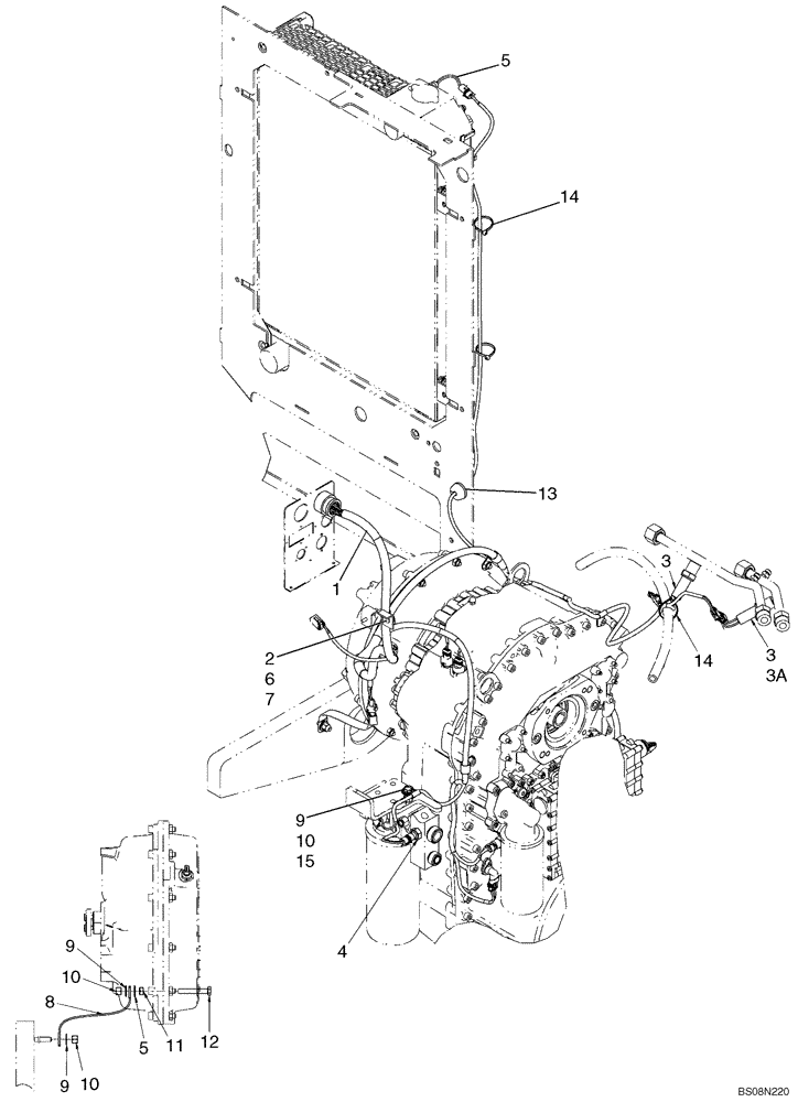 Схема запчастей Case 621E - (04-10) - HARNESS, TRANSMISSION (04) - ELECTRICAL SYSTEMS