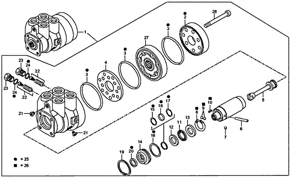 Схема запчастей Case 335B - (43C00000001[001]) - STEERING SERVO ASSY (89500403251) (09) - Implement / Hydraulics / Frame / Brakes