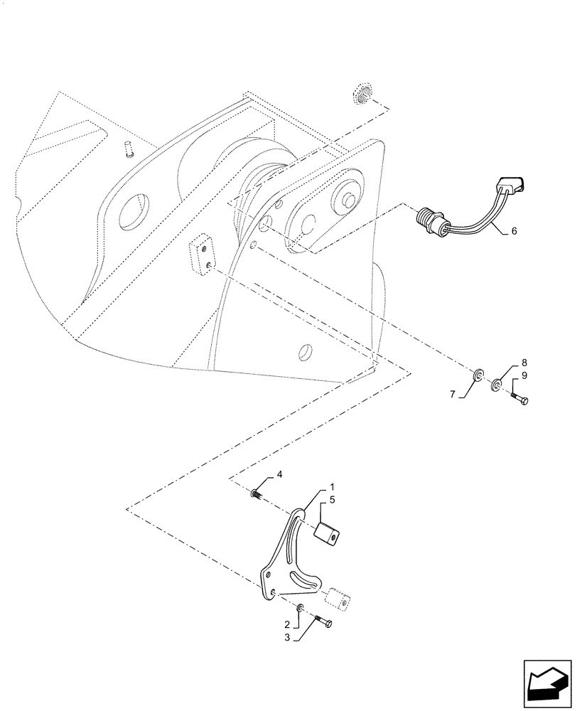 Схема запчастей Case 721F - (55.415.AB[02]) - BUCKET HEIGHT AND RETURN TO TRANSPORT CONTROL, XR/LR (55) - ELECTRICAL SYSTEMS