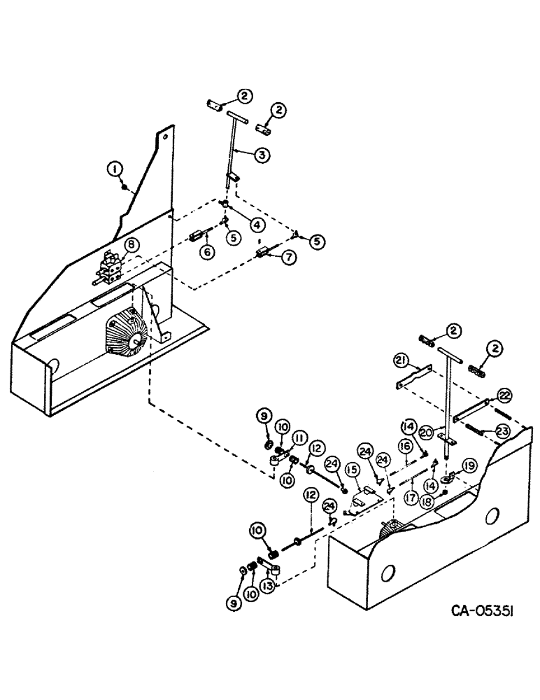 Схема запчастей Case 4120 - (07-3) - DRIVE TRAIN, HYDRAULIC AND HYDROSTATIC CONTROLS (04) - Drive Train