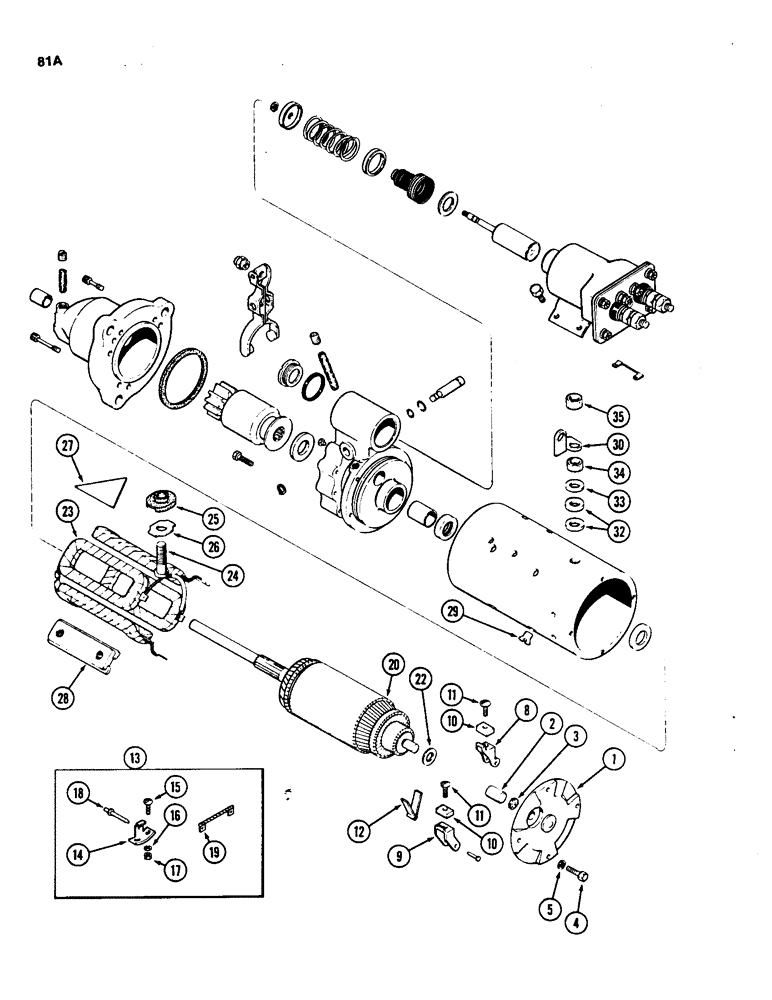 Схема запчастей Case 850C - (081A) - R47368 STARTER (06) - ELECTRICAL SYSTEMS
