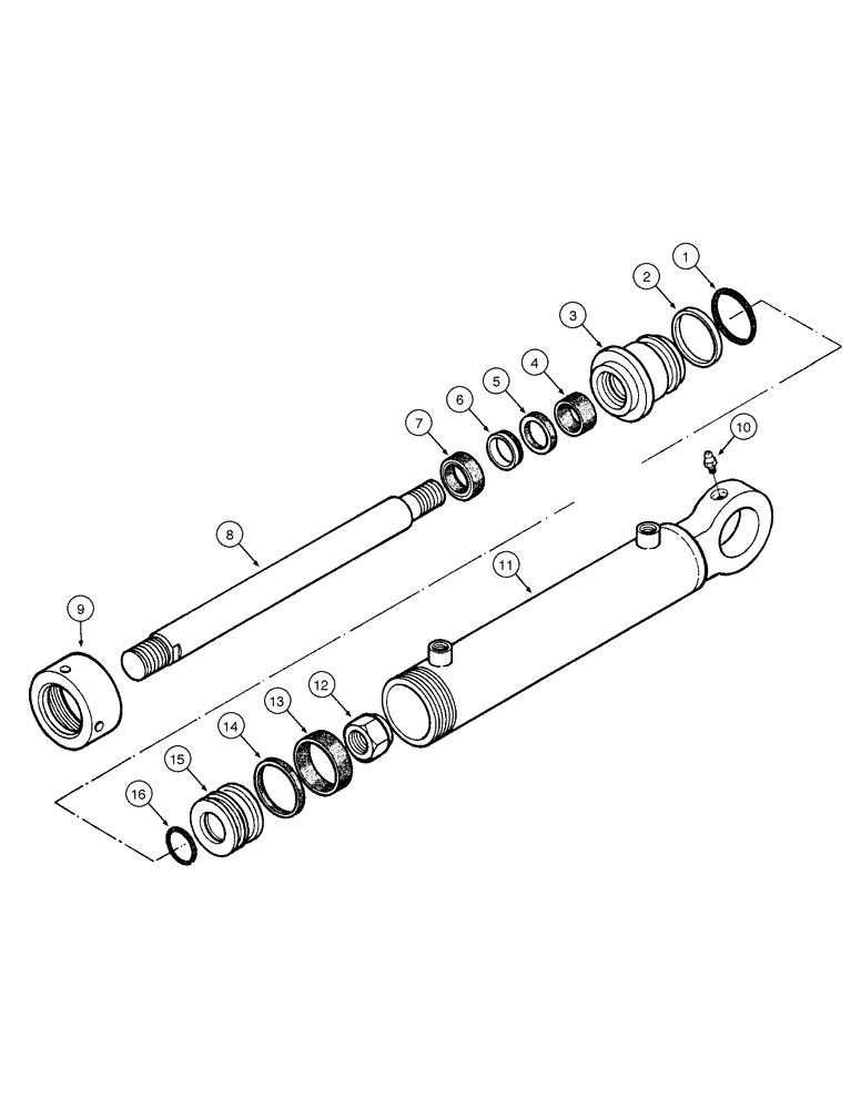 Схема запчастей Case 885 AWD - (05-06[01]) - STEERING CYLINDER - ASSEMBLY (05) - STEERING