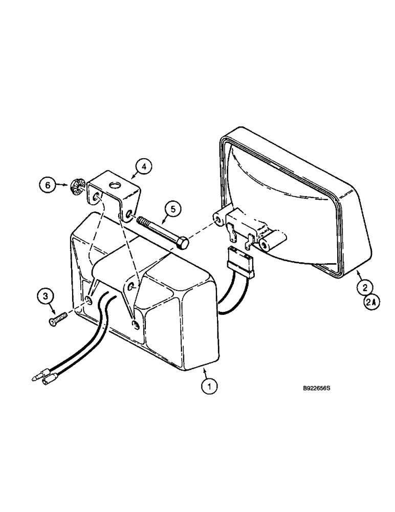 Схема запчастей Case 570LXT - (4-36) - TRAC LAMPS,CAB MODELS OR 570LXT SHORT ROPS CANOPY MODELS W/MINIMAL ROOF (04) - ELECTRICAL SYSTEMS
