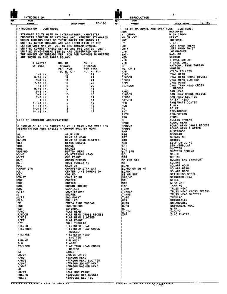Схема запчастей Case 4120 - (004) - INTRODUCTION - CONTINUED (00) - GENERAL