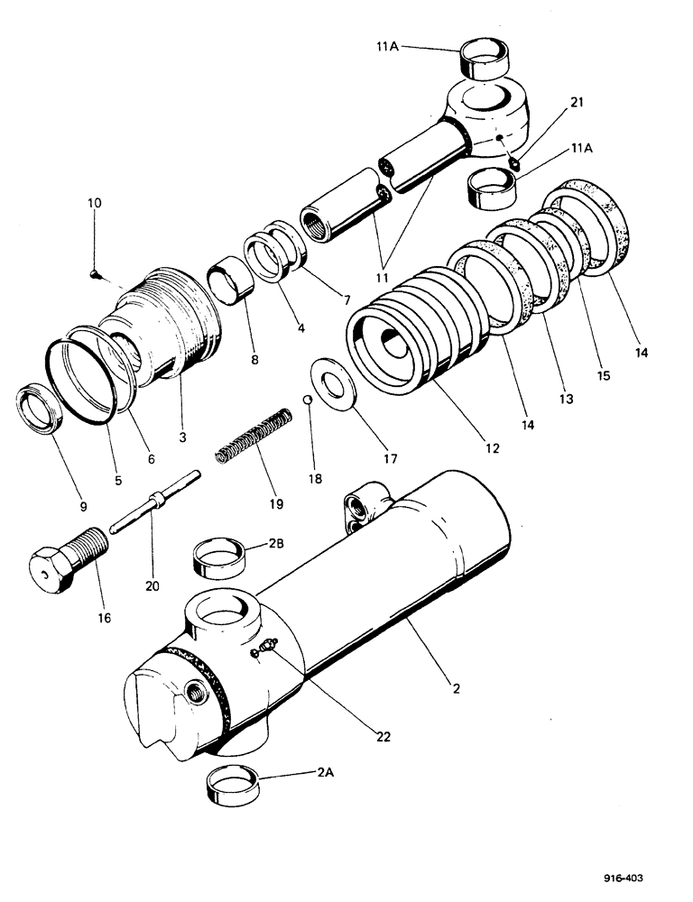 Схема запчастей Case 580F - (216) - SIDE SHIFT BACKHOE, SWING CYLINDERS (35) - HYDRAULIC SYSTEMS