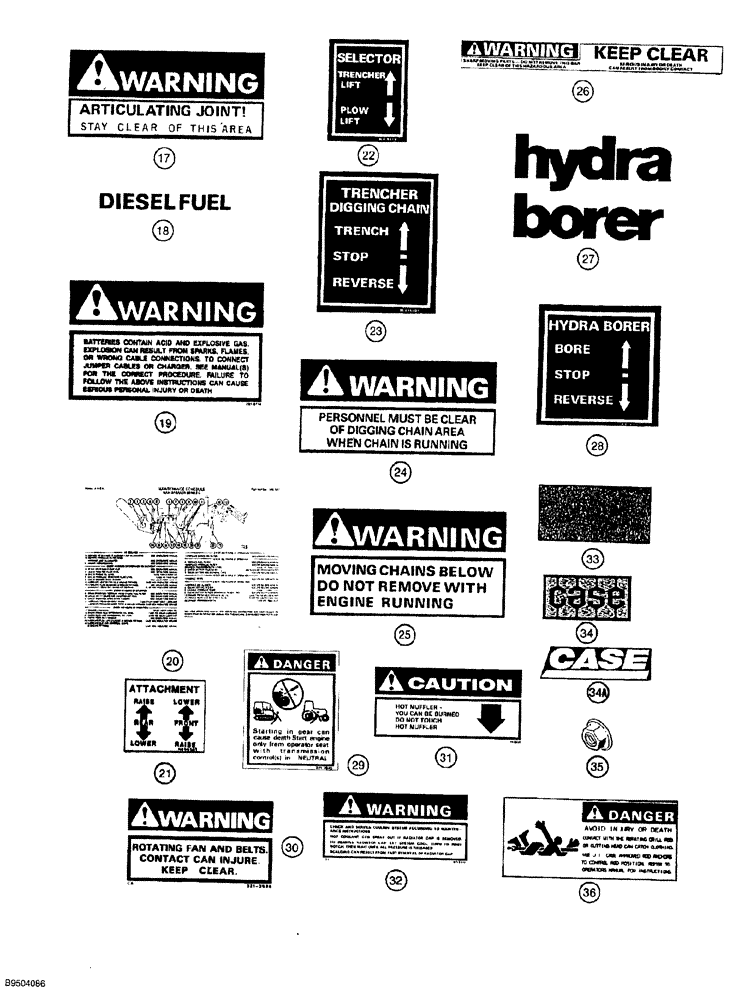 Схема запчастей Case MAXI-SNEAKER - (09-066) - DECALS (09) - CHASSIS/ATTACHMENTS