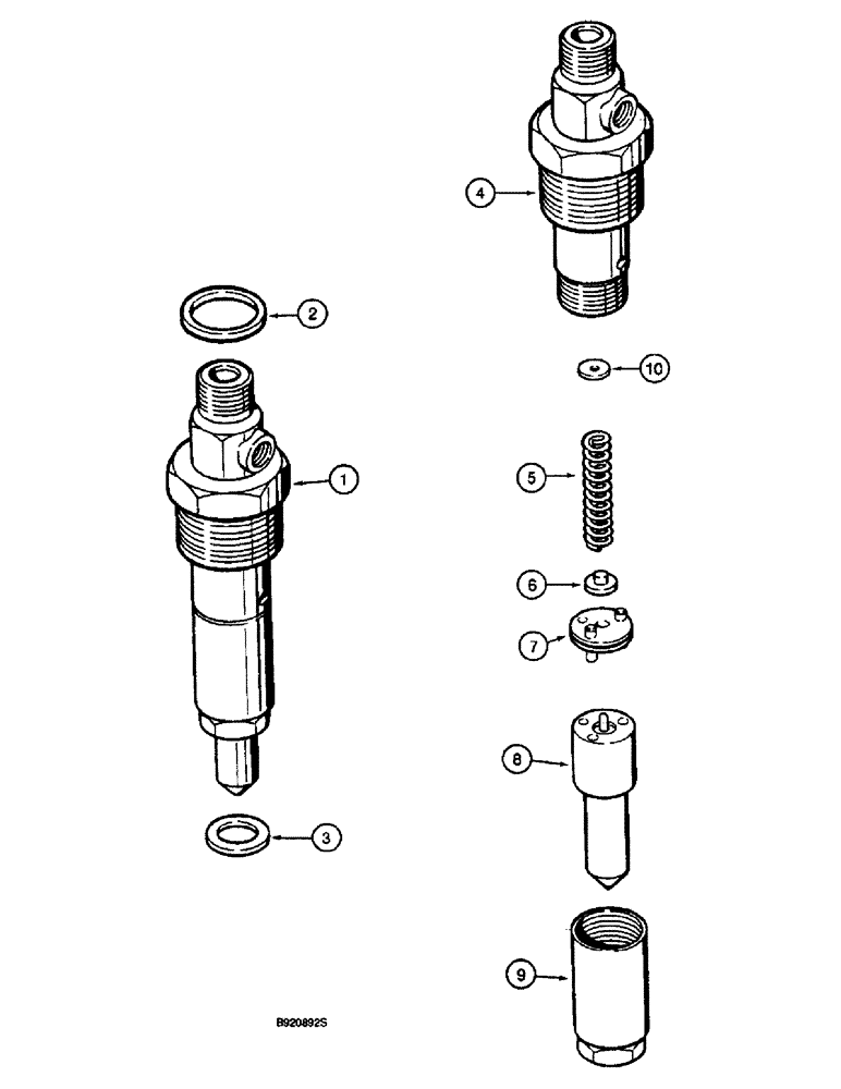 Схема запчастей Case 660 - (3-14) - FUEL INJECTION NOZZLE, 4-390 EMISSIONS CERTIFIED ENGINE, USE WITH FUEL INJECTION PUMP J931397 (03) - FUEL SYSTEM