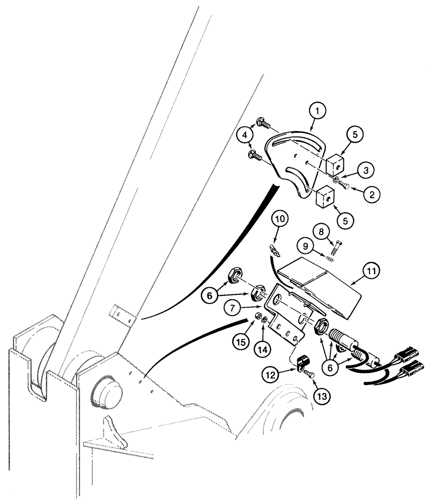 Схема запчастей Case 821C - (09-02) - CONTROLS BUCKET HEIGHT AND RETURN-TO-TRANSPORT (09) - CHASSIS