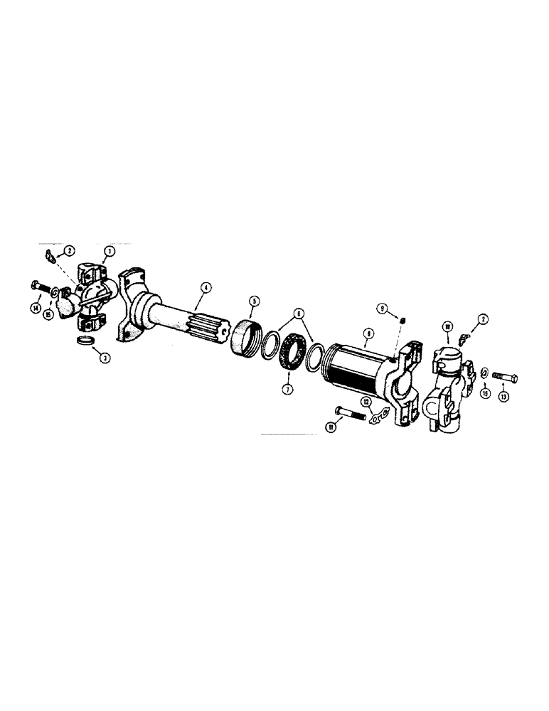 Схема запчастей Case W7E - (188[1]) - A17300 FRONT AXLE DRIVE SHAFT (06) - POWER TRAIN
