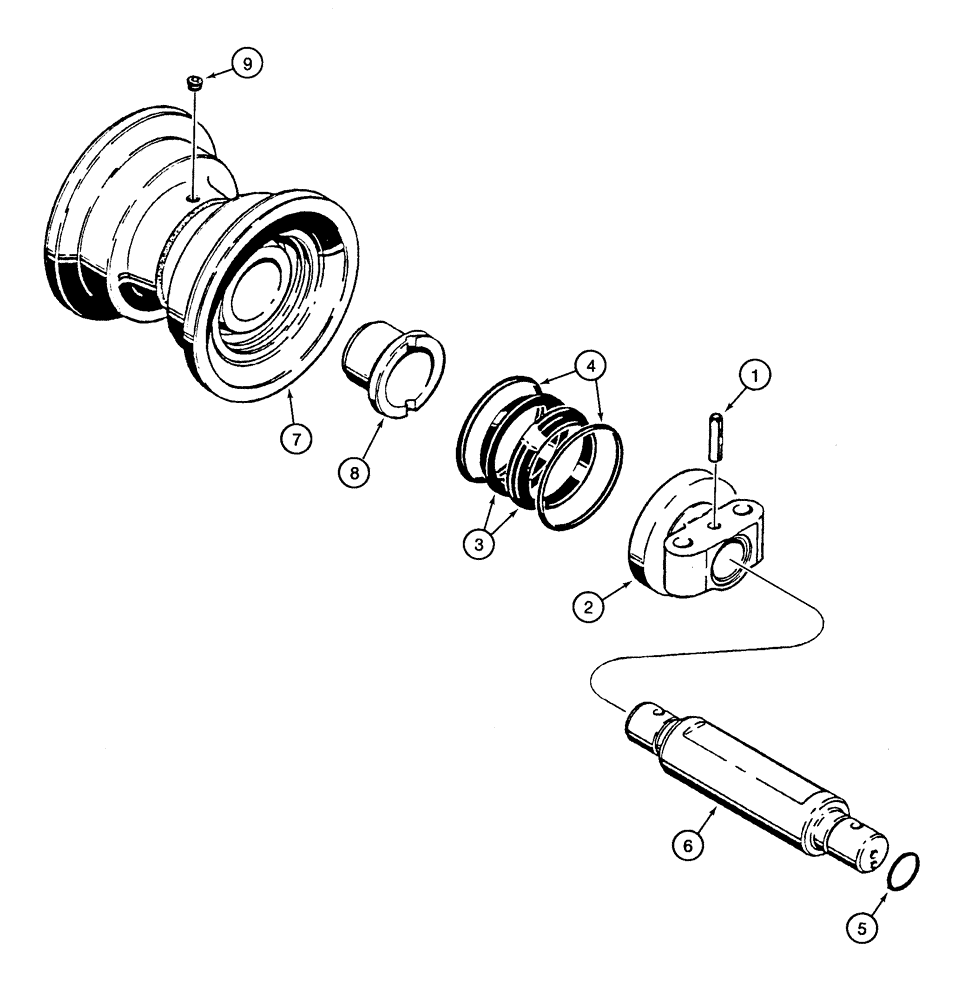 Схема запчастей Case 1150H - (05-06) - TRACK ROLLER (11) - TRACKS/STEERING