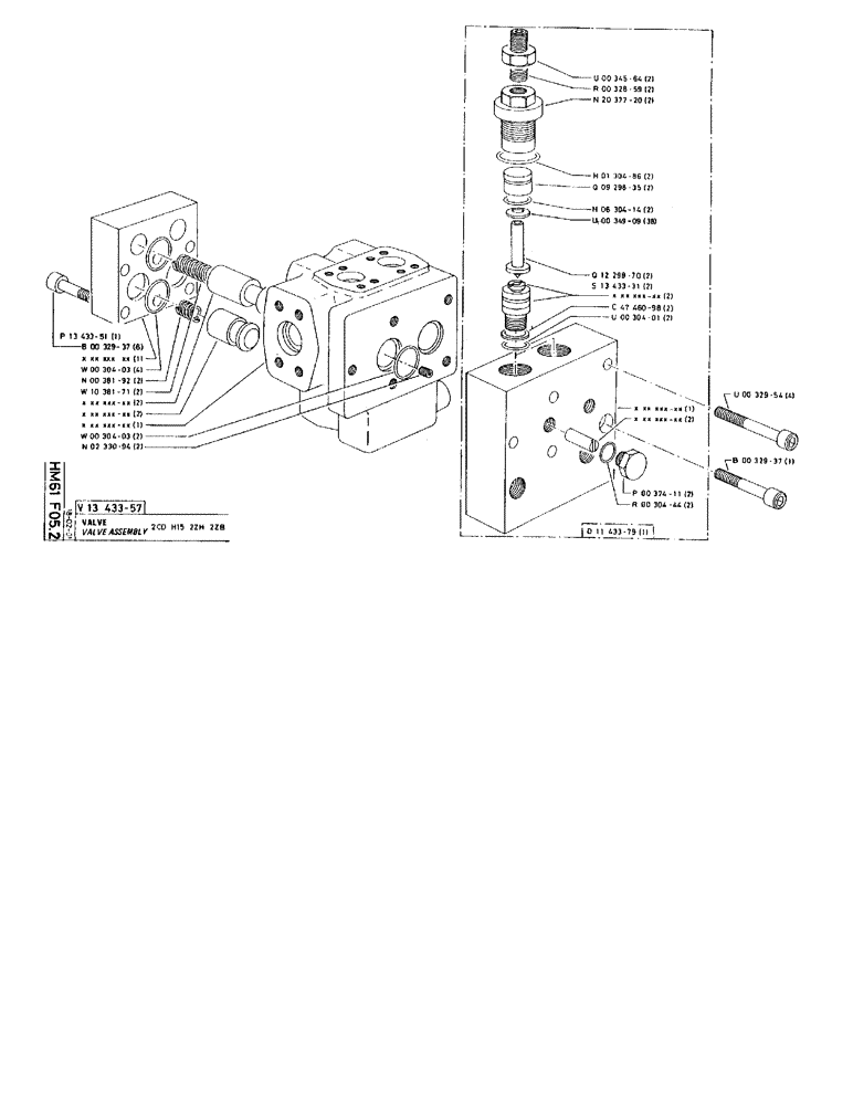 Схема запчастей Case 90BCL - (284) - VALVE ASSEMBLY 2CD H15 2ZH 2ZB (07) - HYDRAULIC SYSTEM