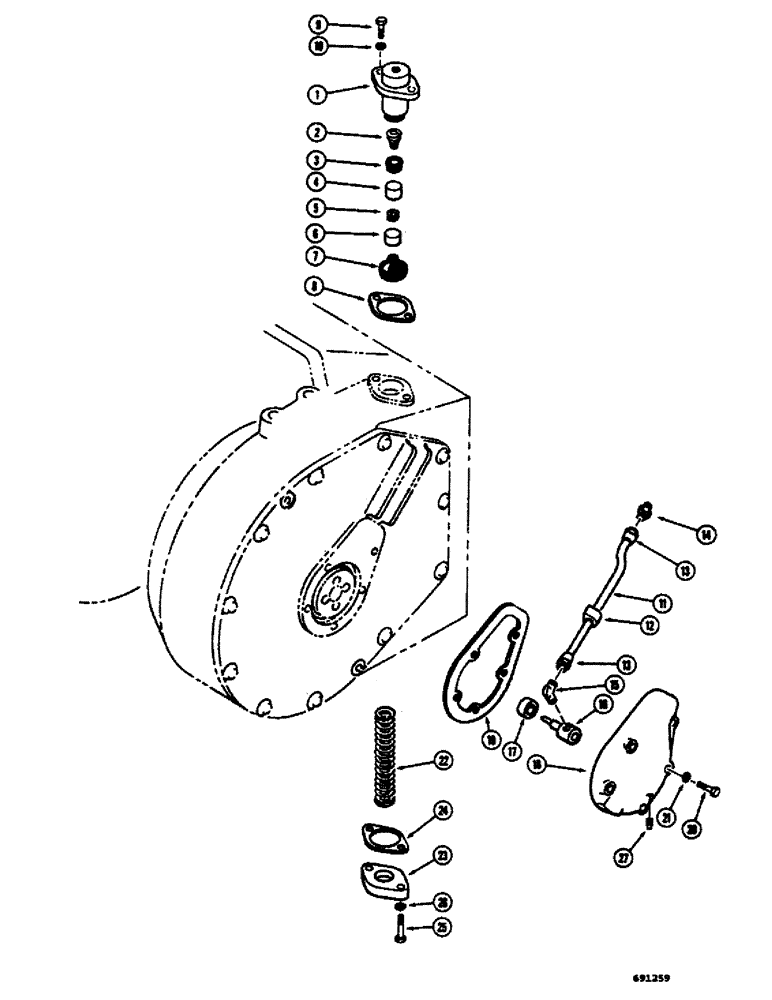 Схема запчастей Case 300 - (170) - BRAKE CYLINDER AND TUBE, GEARMATIC WINCH (18) - ATTACHMENT ACCESSORIES