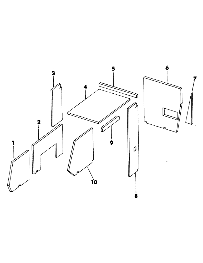 Схема запчастей Case 40BLC - (072) - CAB INSULATION (05) - UPPERSTRUCTURE CHASSIS