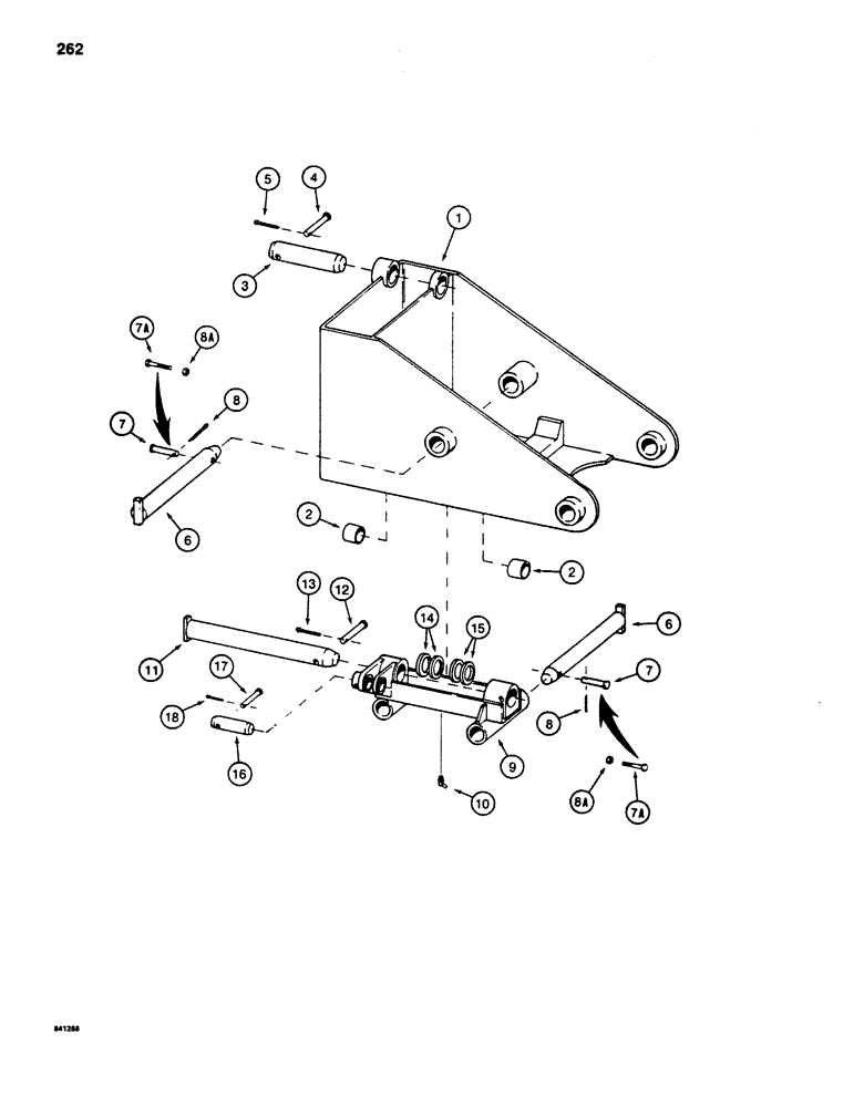 Схема запчастей Case 880D - (262) - WRIST-O-TWIST (09) - BOOMS