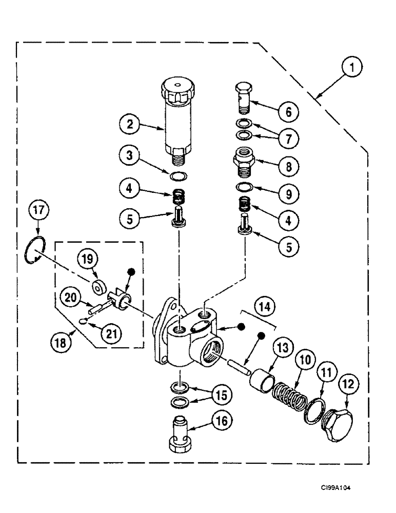 Схема запчастей Case 9007B - (3-26) - FUEL LIFT PUMP (03) - FUEL SYSTEM
