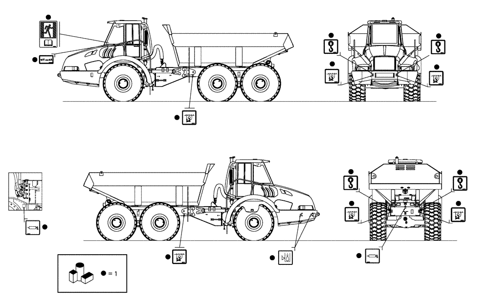 Схема запчастей Case 340B - (98A01000801[001]) - DECALS (U.S.A.) (87314213) (19) - OPTIONS