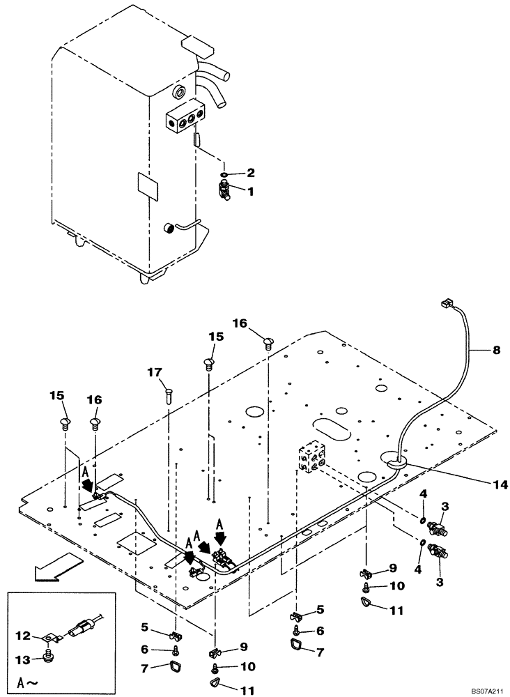 Схема запчастей Case CX160B - (08-49) - PLUG (08) - HYDRAULICS