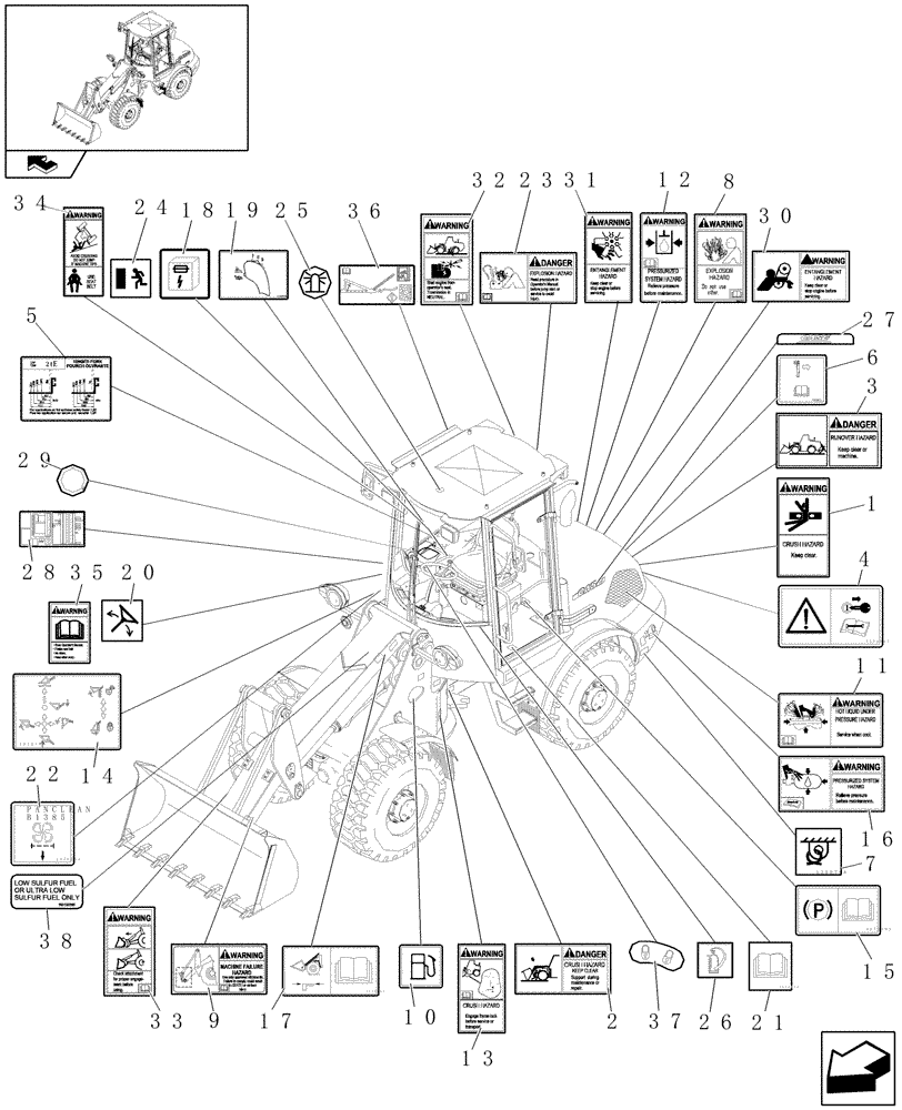 Схема запчастей Case 21E - (621/01[01]) - DECALS (08) - SHEET METAL/DECALS