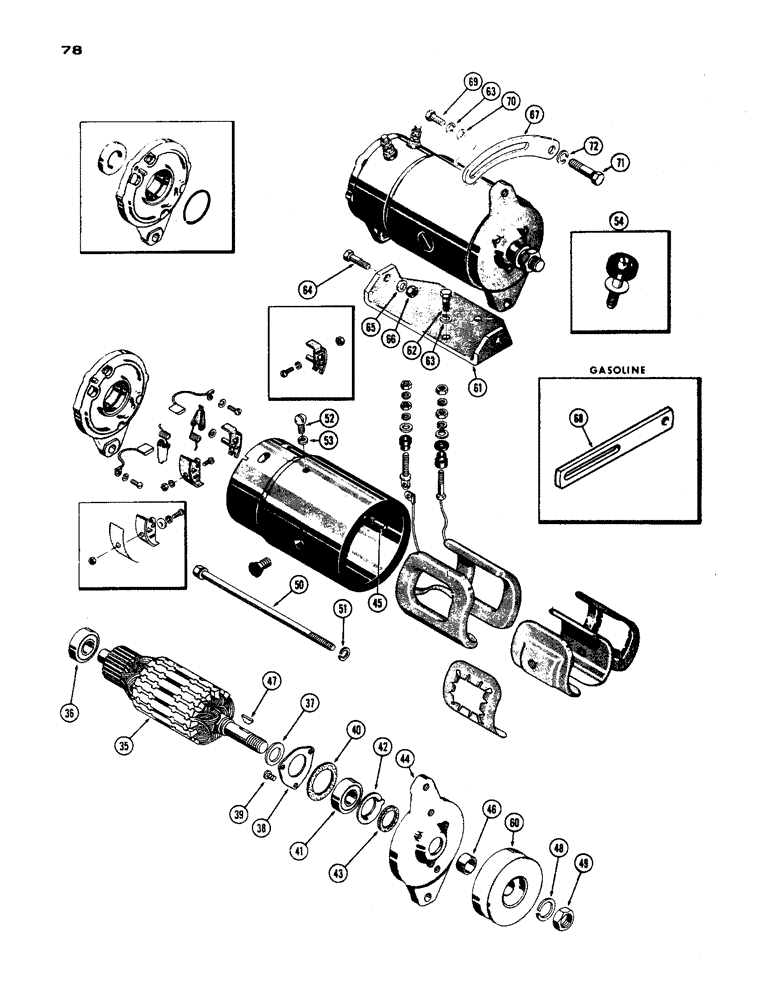 Схема запчастей Case 450 - (078) - D34009 GENERATOR, (188) GAS & DIESEL (06) - ELECTRICAL SYSTEMS