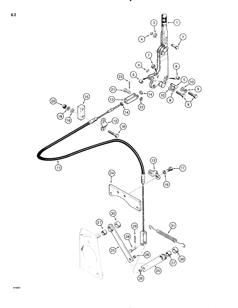 Схема запчастей Case 1816C - (062) - BELT TENSION CONTROLS (06) - POWER TRAIN