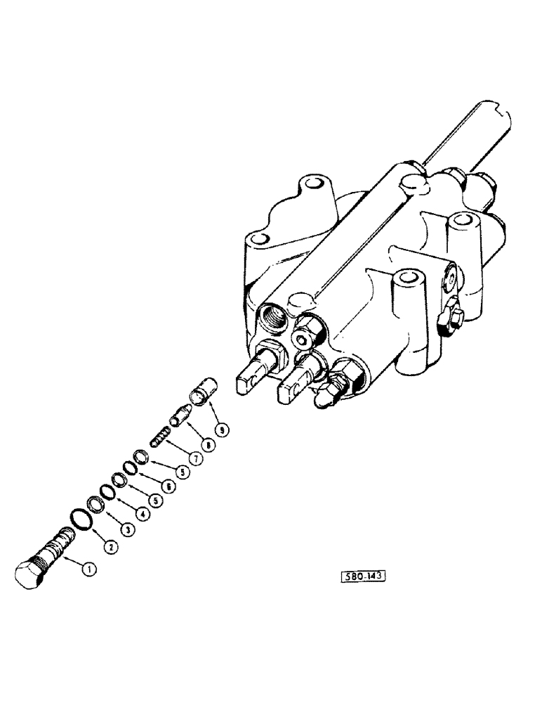 Схема запчастей Case 35 - (084) - CHECK VALVE 