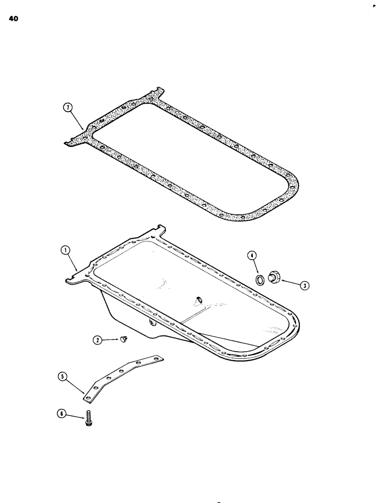 Схема запчастей Case 680G - (040) - OIL PAN, 336BD DIESEL ENGINE (02) - ENGINE
