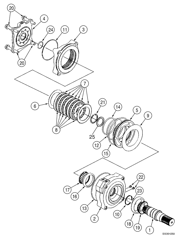 Схема запчастей Case 40XT - (07-05) - BRAKE - HYDRAULIC (07) - BRAKES