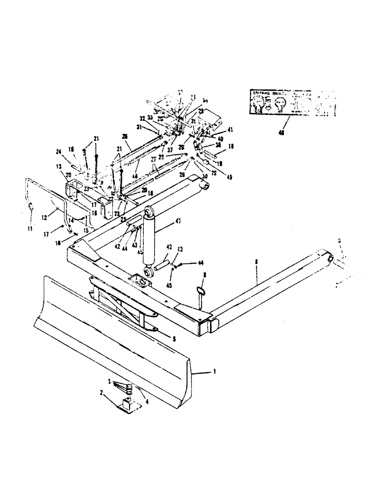 Схема запчастей Case 1000 - (68) - STANDARD DOZER AND CONTROL LINKAGE 