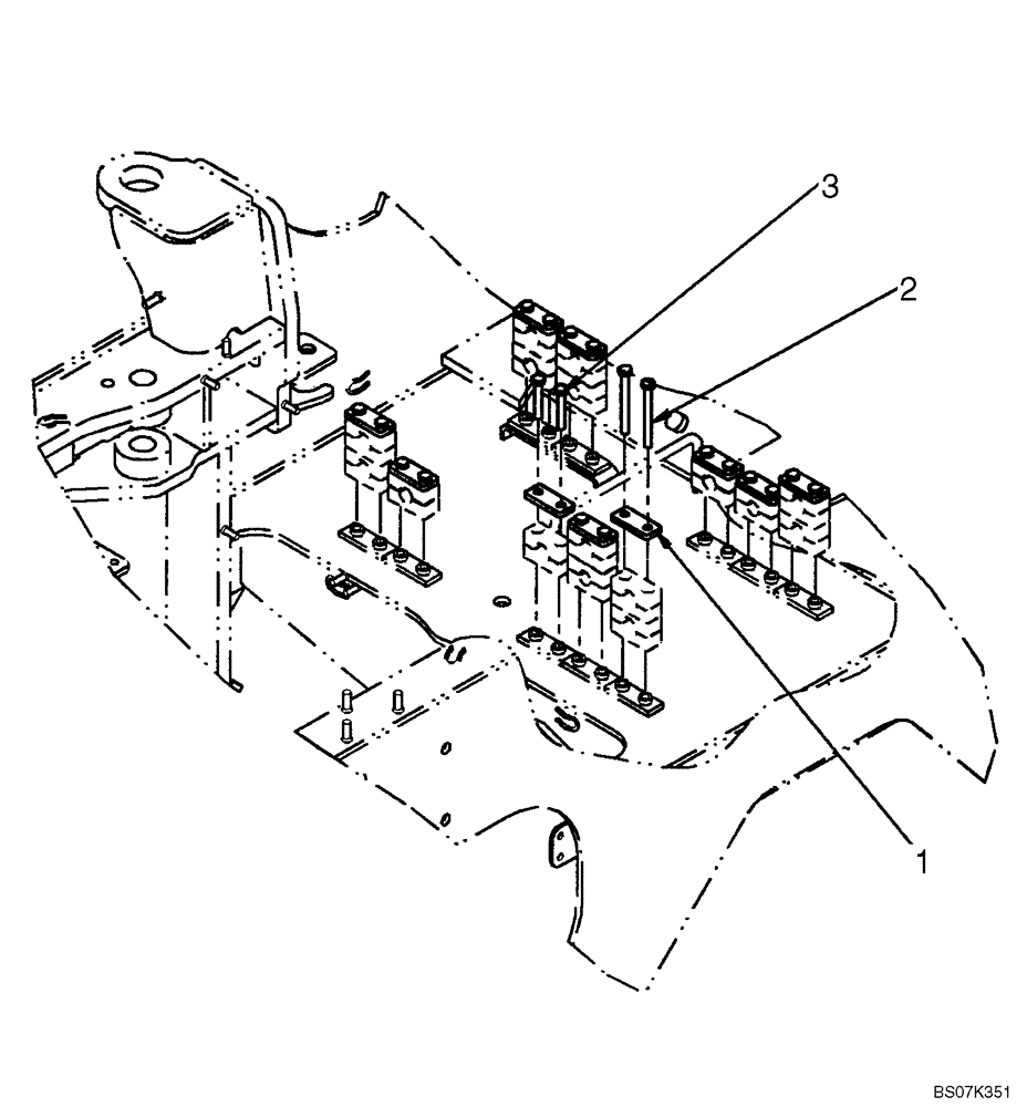 Схема запчастей Case 521E - (08-33) - BLOCK MOUNTING (08) - HYDRAULICS