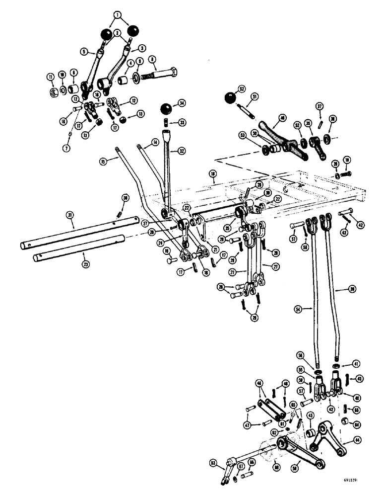 Схема запчастей Case W10C - (148) - TRANSMISSION CONTROLS (06) - POWER TRAIN