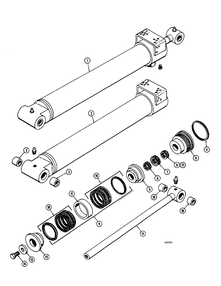 Схема запчастей Case W10E - (262) - G31992 LOADER LIFT CYLINDERS, G32178 LOADER LIFT CYLINDERS (08) - HYDRAULICS