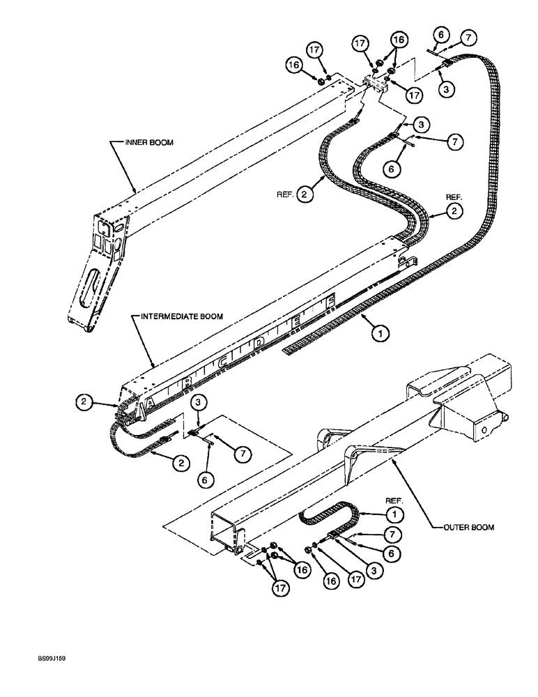 Схема запчастей Case 689G - (09-26) - BOOM CHAIN ASSEMBLY, CHAIN AND MOUNTING (09) - CHASSIS