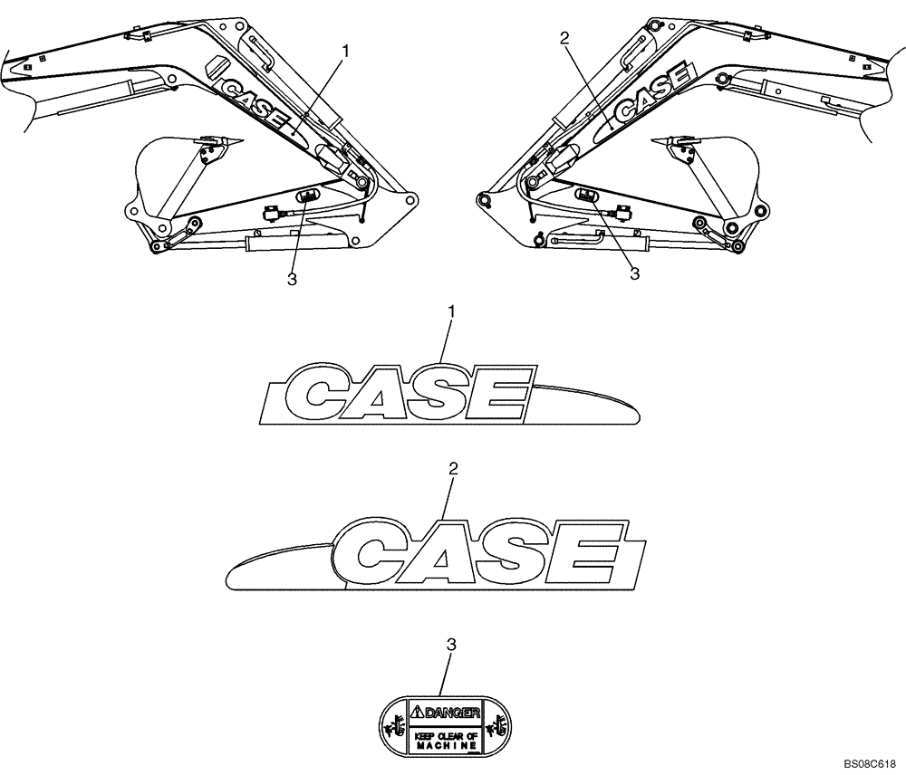 Схема запчастей Case CX27B PV13 - (06-021[00]) - NAME PLATE INSTALLATION (ATTACHMENTS) (PV22T00100F1) NAME-PLATE