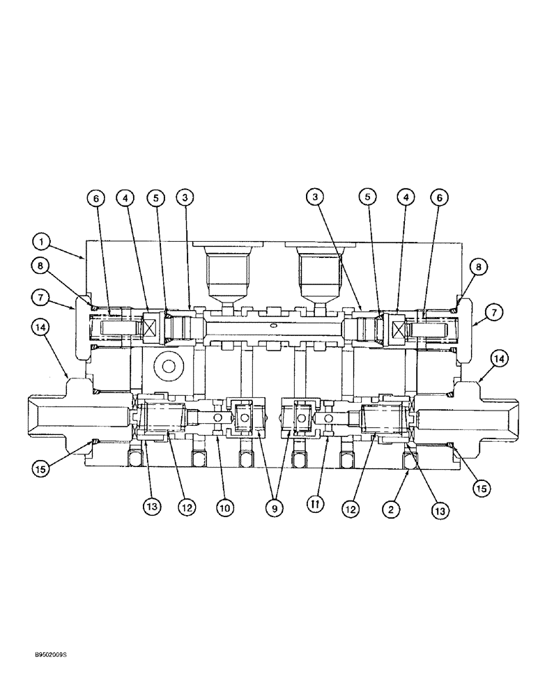 Схема запчастей Case 9010B - (8-122) - CUSHION VALVE (08) - HYDRAULICS