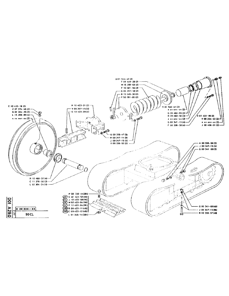 Схема запчастей Case 90CL - (049) - NO DESCRIPTION PROVIDED (04) - UNDERCARRIAGE