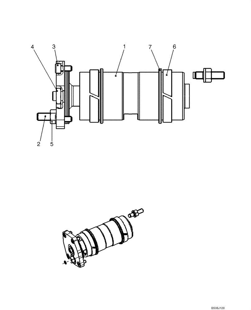 Схема запчастей Case 440CT - (06-11F) - PUMP, TANDEM - CONTROL, HYDRAULIC (87546976) (06) - POWER TRAIN