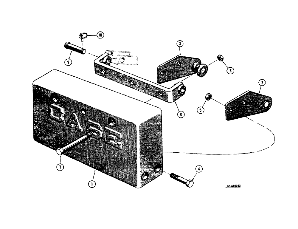 Схема запчастей Case 32 - (072[1]) - 1400 LB. REAR COUNTERWEIGHT (BACKHOE REMOVED) 