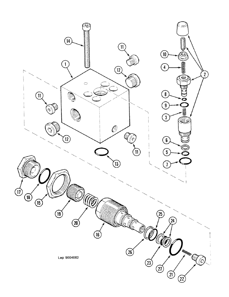 Схема запчастей Case 688C - (8G-130) - LINKED BOOM SAFETY VALVE (07) - HYDRAULIC SYSTEM